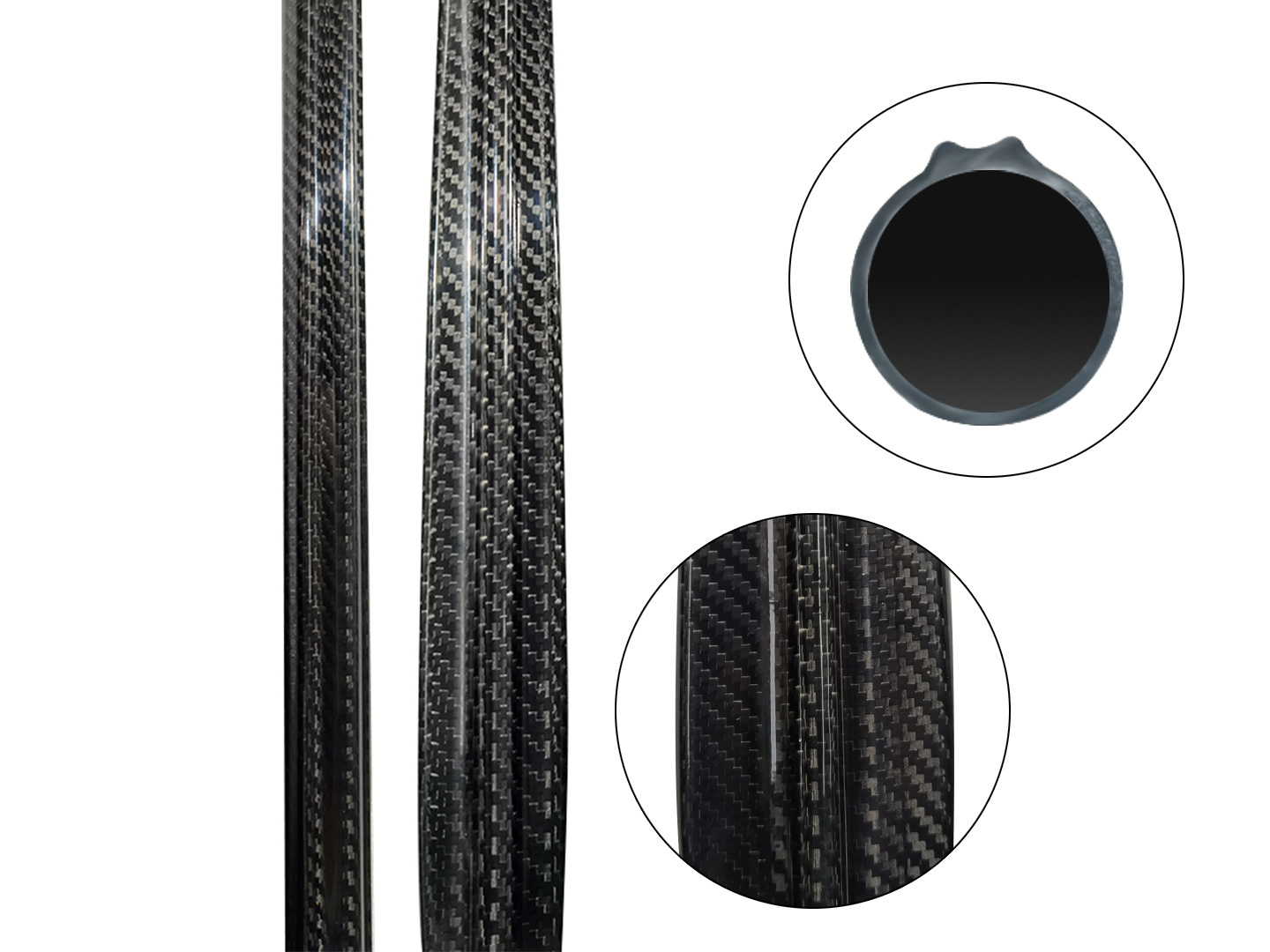 hot sale 3k twill glossy carbon fiber 120cm cuttlefish barrel tubes pipes with 2.5mm offset