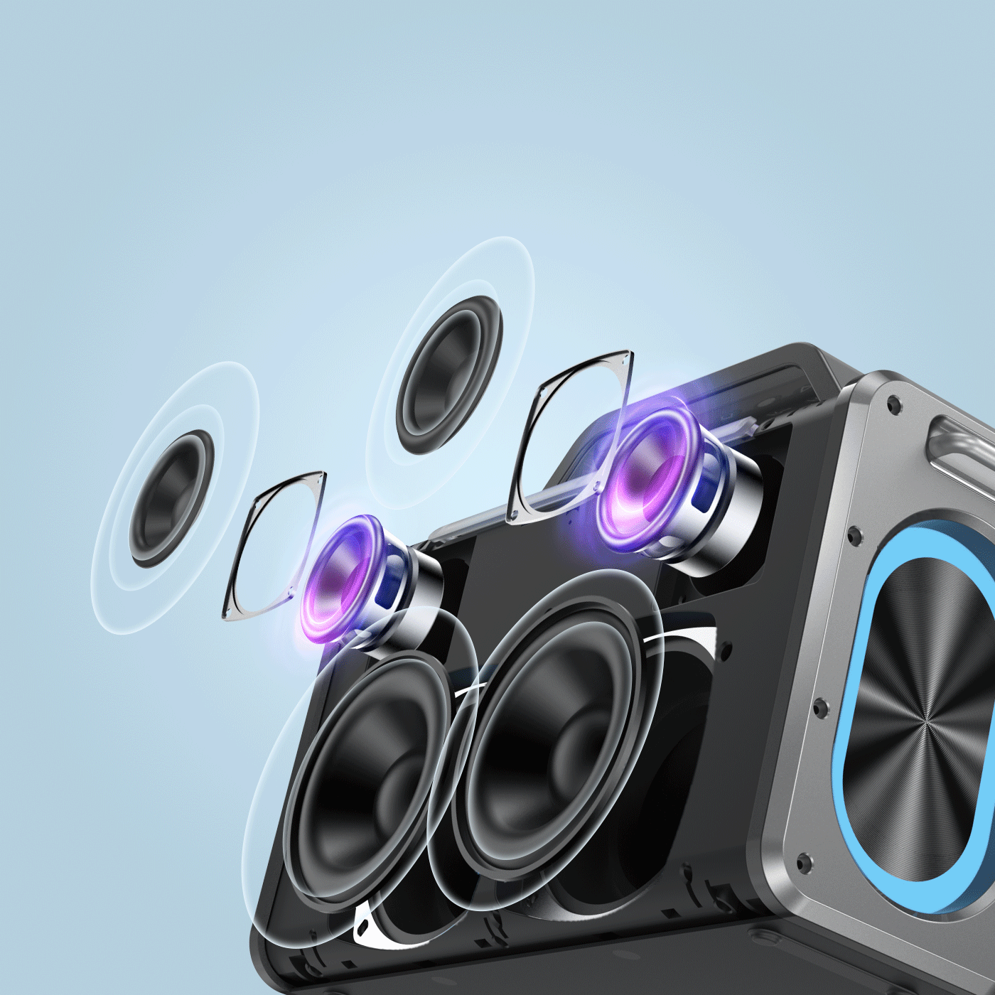 SONURAC K2 Wireless Speaker Super Loud Sound Punchy Bass IPX5 Waterproof Home Speaker Wireless Microphones Super Sound  Speaker