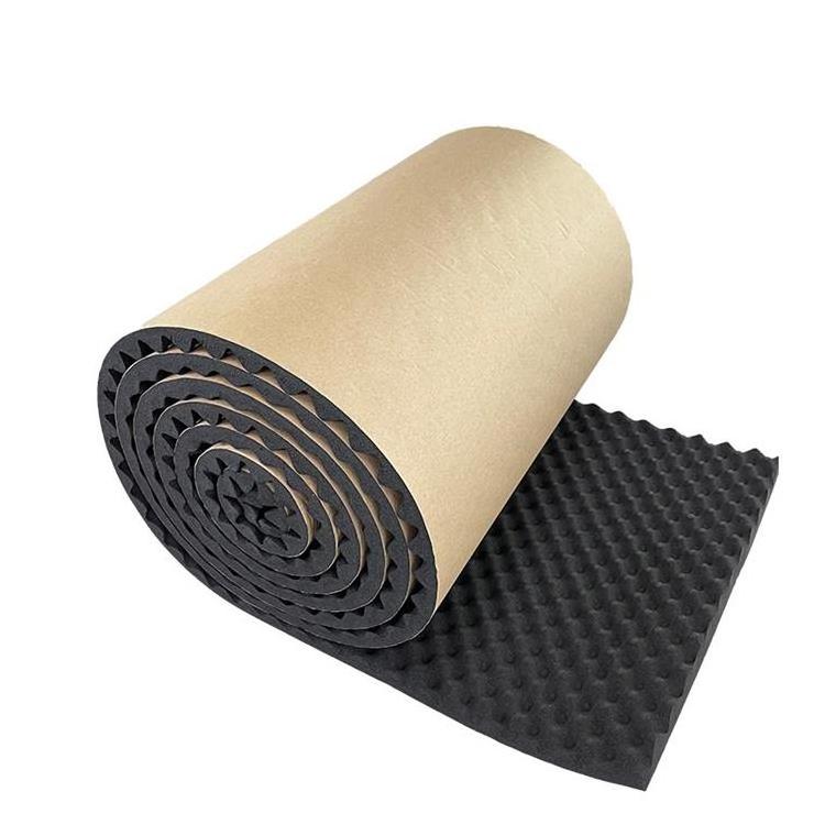 High density acoustic noise insulating egg crate foam rolls for KTV/radio room