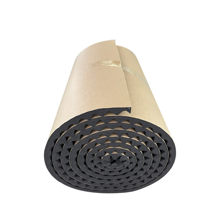 High density acoustic noise insulating egg crate foam rolls for KTV/radio room