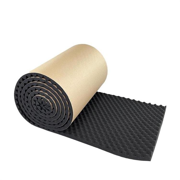 High density acoustic noise insulating egg crate foam rolls for KTV/radio room