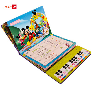 OEM Music 23 buttons Piano Sound Book Kids Printing for Children Learning or Playing the Piano with Funny Book Covering