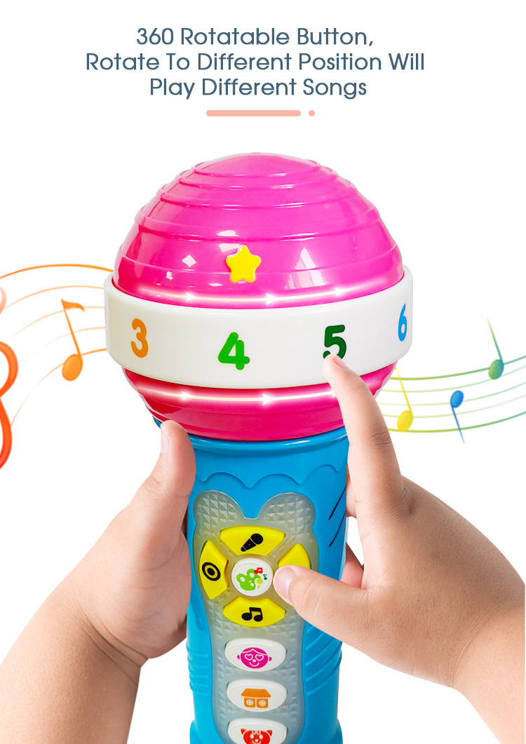 Factory Custom Sound Change Recording Toy Handheld Music Microphone Toy For Kids