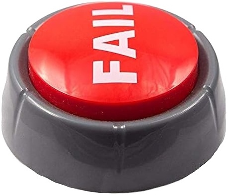 Custom LOGO Funny Novelty Fail Dog Training Buzzer Sound Push Button For Office Desk Gag Gift