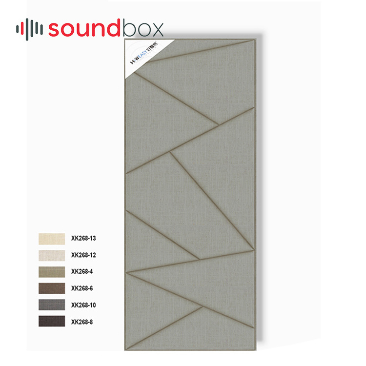 Anti-fire fabric wrapped acoustic board theater wall and ceiling sound absorbing fabric covered wall panel