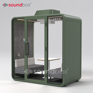 Office Pod 4 Seater Indoor Outdoor Private Soundproof outdoor phone booth For Sale