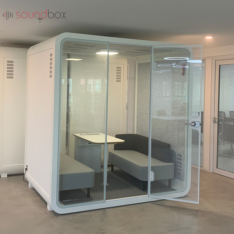 Hot sale office furniture meeting acoustic soundproof, phone booth privacy pod transparent home office pods/