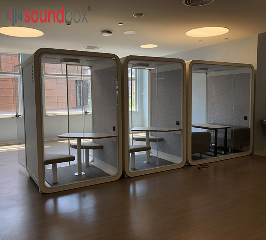 Profsessional manufacturer wood grain sound, proof pod booth phone vocal booths meeting pod for sale/