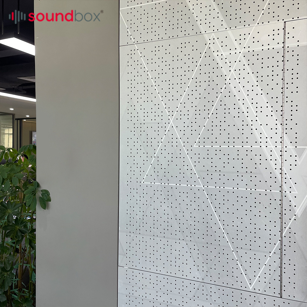 High-quality Sound Absorption Grooved Acoustic Panel 16mm Large Sound Absorbing Hole Perforated Acoustic Wall Panels