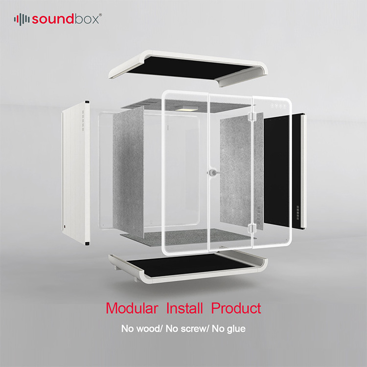 Movable silence soundproof booth pod, office studio recording booth pod meeting booth office furniture/