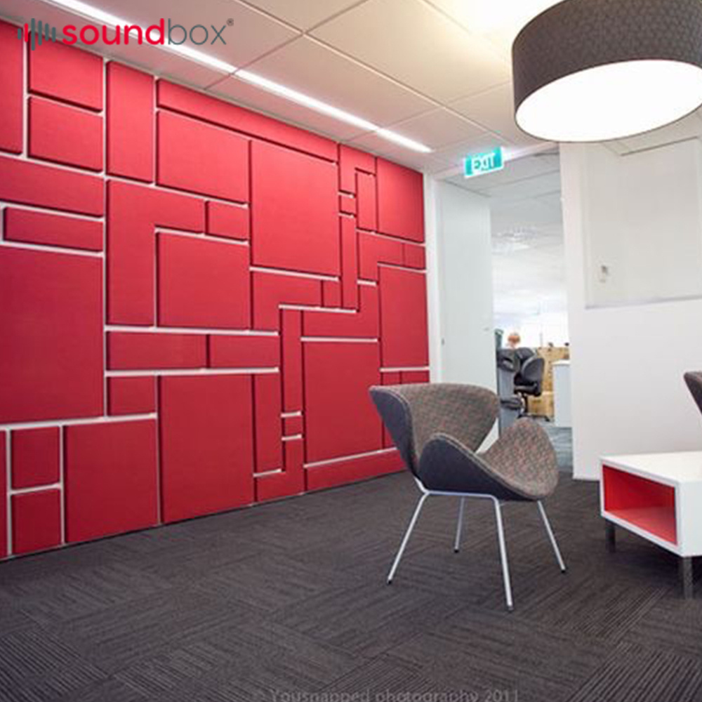 Wall Fabric Panel Sound Absorption Eco-friendly Wool Board For Office Studio Use Sound Absorbing Wall Panels