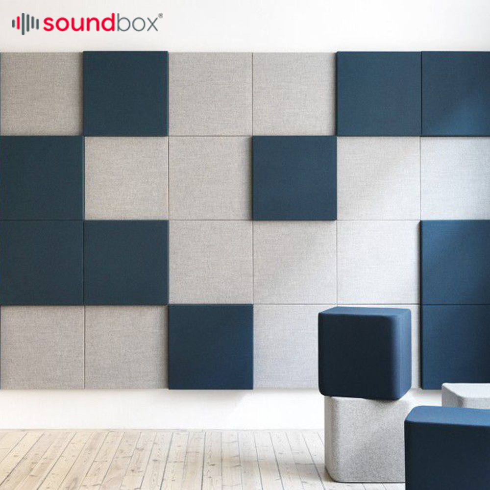 Wall Fabric Panel Sound Absorption Eco-friendly Wool Board For Office Studio Use Sound Absorbing Wall Panels