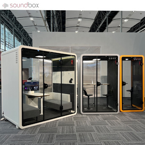 Meeting pod for 4 person silence booth sofa set office furniture work room sound proof pods