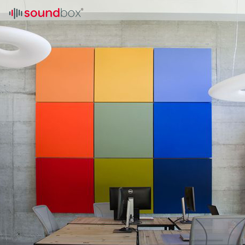 Noise Reduction Acoustic Flat Wall Panels Echo Absorb Fabric Acoustic Decorative Wall Panel