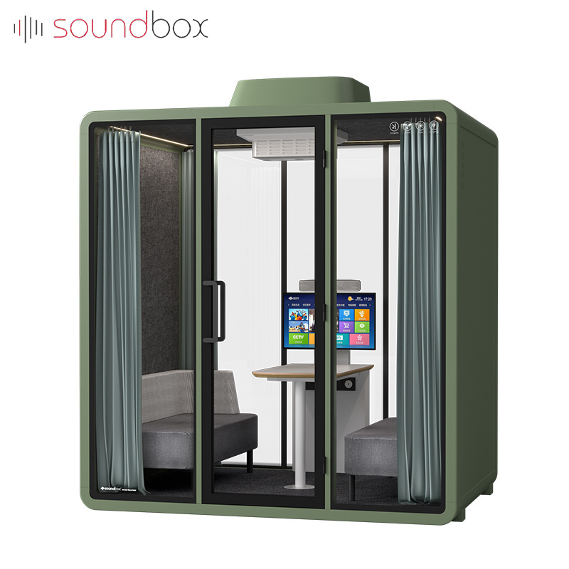 Outdoor sound proof booth for sale office acoustic soundproof meeting phone booth pod