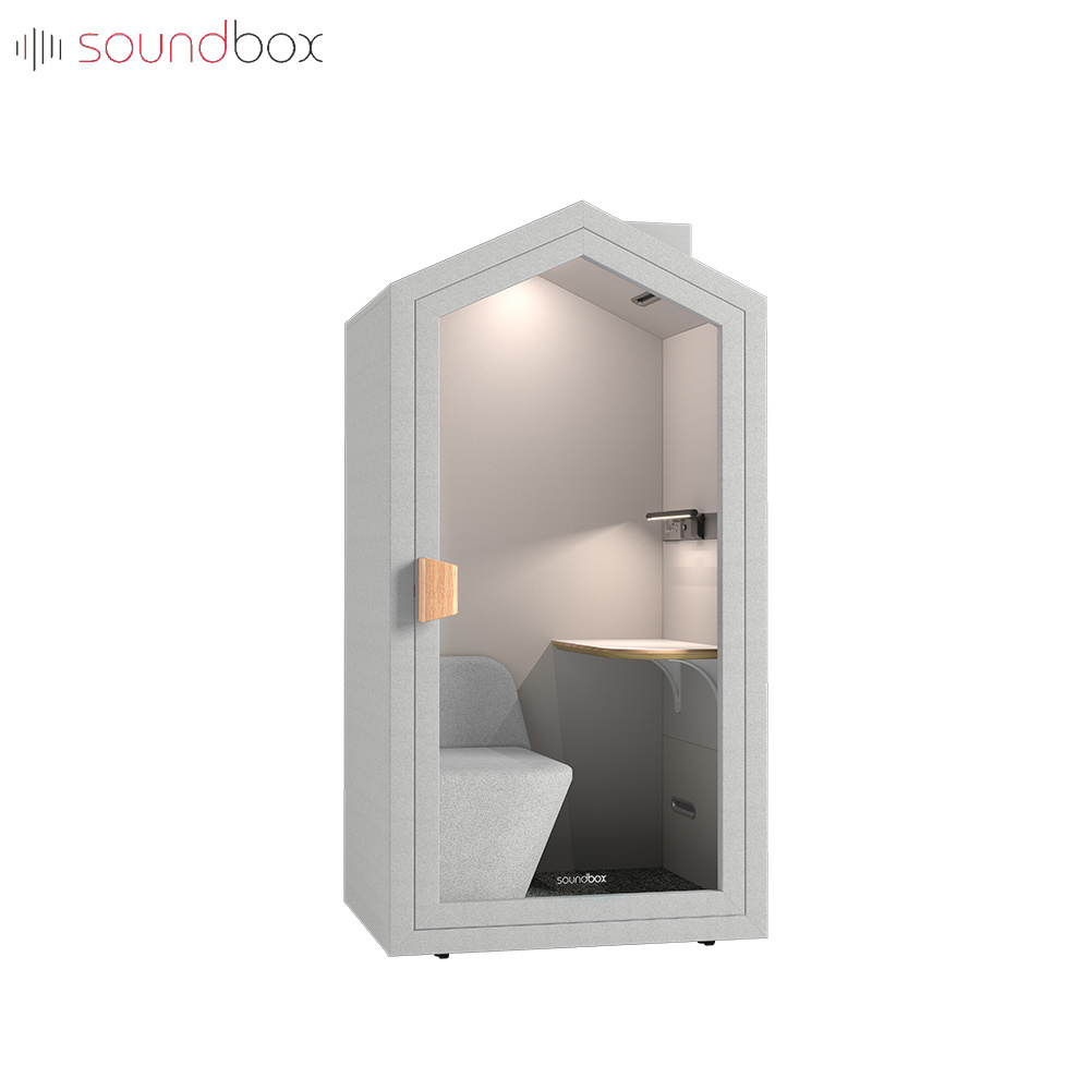 Noise reduction booth meditation pod private meditation space booth movable houses pod