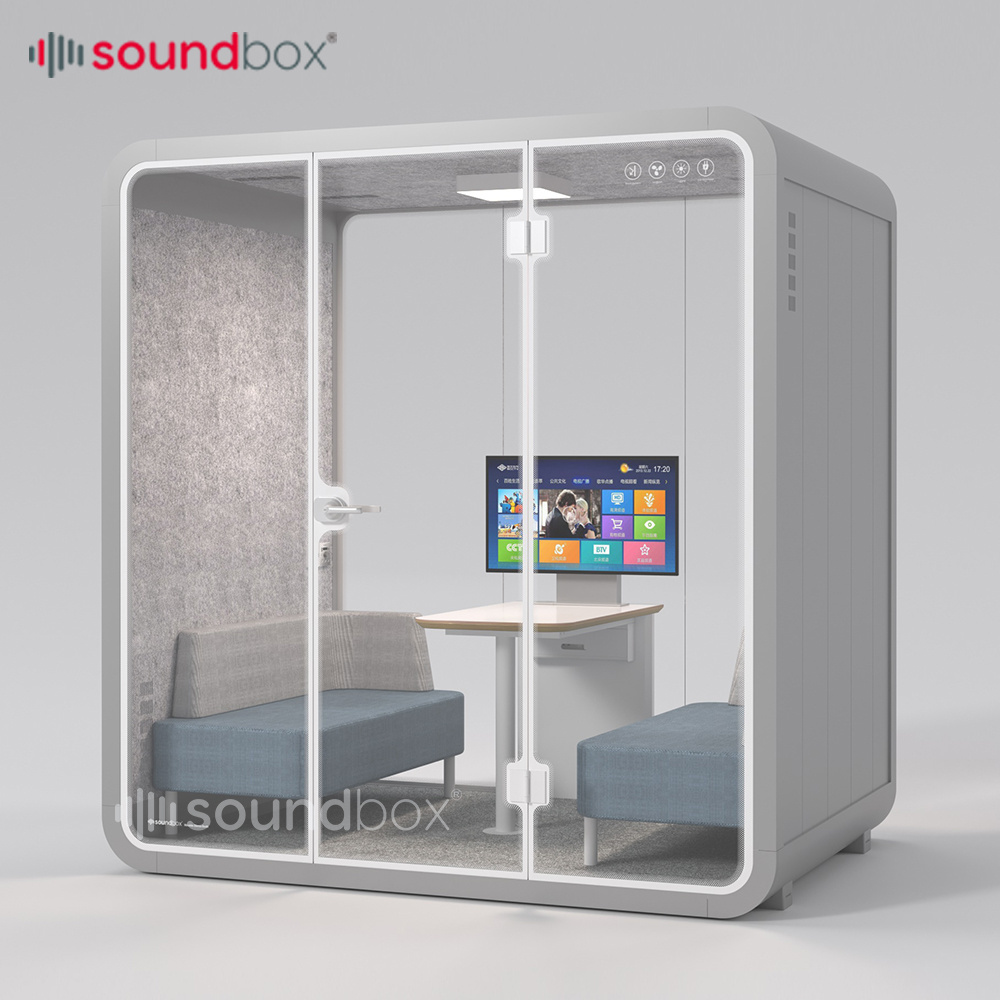 Modern Soundbox Sound Proof Booth Garden Office Pod For Coworking Space Indoor Meeting Box