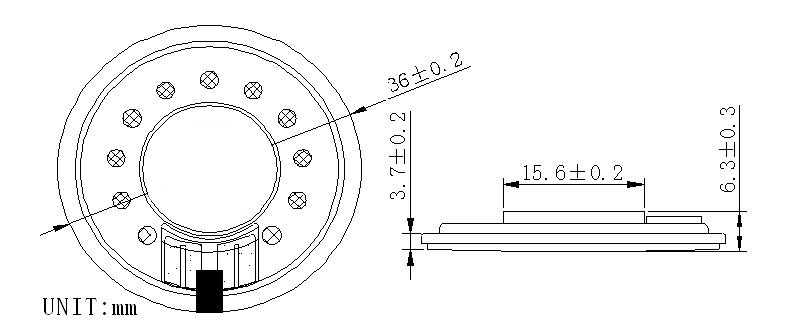 Factory price small speaker for electronic toys round shape horn 32 ohm 1 watt 36 mm speaker