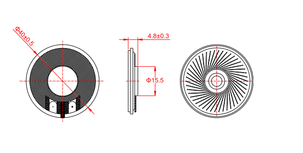 ROHS compliant mini speaker 8ohm 0.5w big sound doll speaker 40mm toy speaker