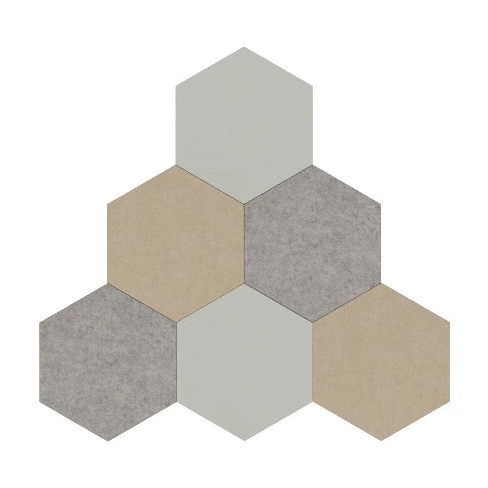 hexagon acoustic ceiling felt and wall tiles