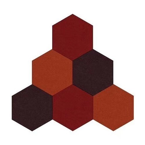 hexagon acoustic ceiling felt and wall tiles