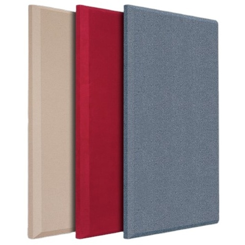 sound absorbing material wrapped polyester fabric covered acoustic wall panels