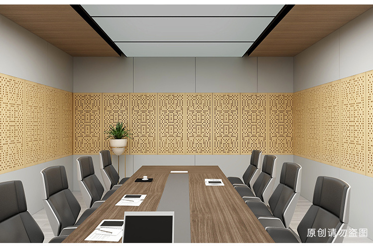 decorative plywood wooden micro perforated acoustic wall panel