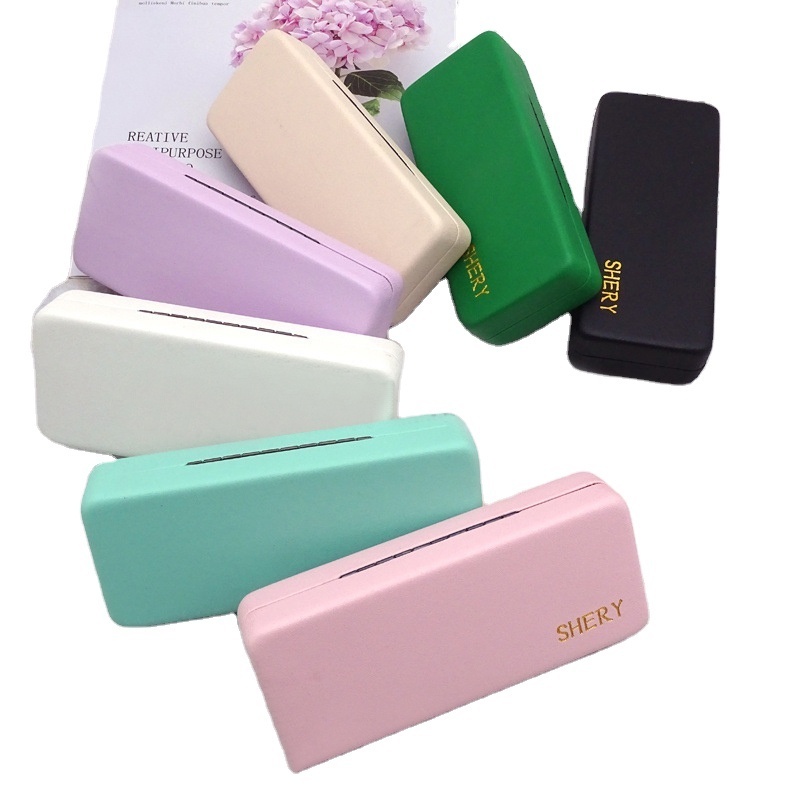 Customized Cheap Wholesale New Custom Logo Eye Glasses Case leather Storage Case For Eyeglasses Sunglasses package 005