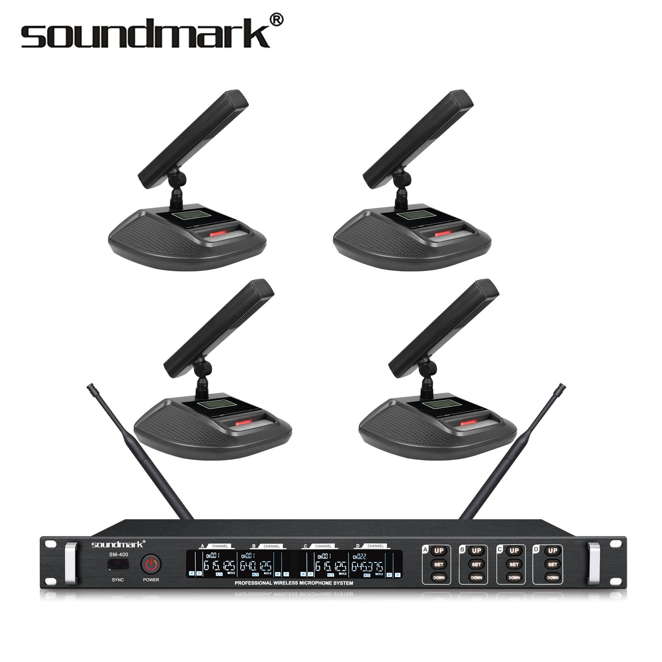 SM-400 Four-channel wireless microphone/meeting room/training microphone, condenser microphone