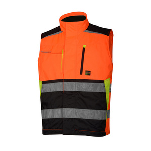 Custom Fashion Winter Zipper Sleeveless Turtleneck Waterproof Mans High Visibility Safety Vest