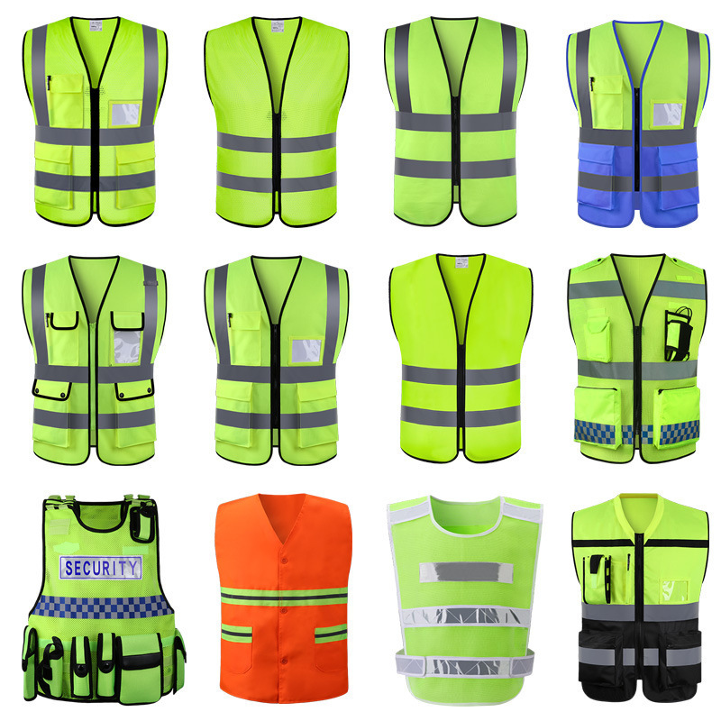 Wholesale Hi Vis Safety Vest Custom Color Mesh Fabric Workwear Security Other Uniform Reflective Warning Workwear Vest