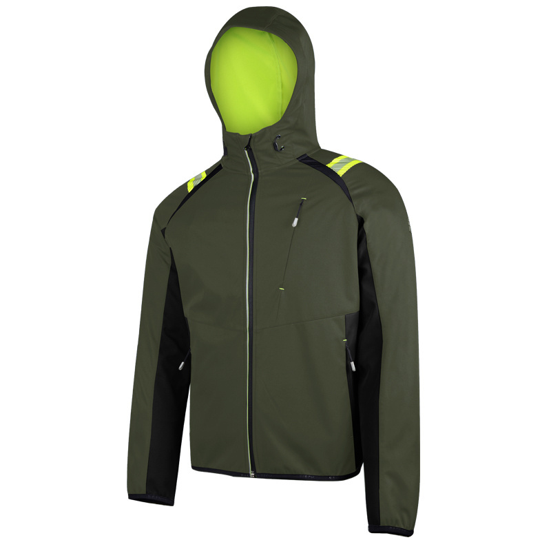 High Quality 100% Polyester Breathable and Waterproof Mens Hoodie Jacket Reflective Safety Clothing Uniform Workwear