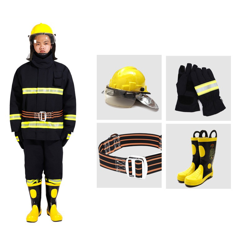 Firefighting 5-piece Firefighter Fireman Jacket Fire Pants Training Uniforms Protection Suits