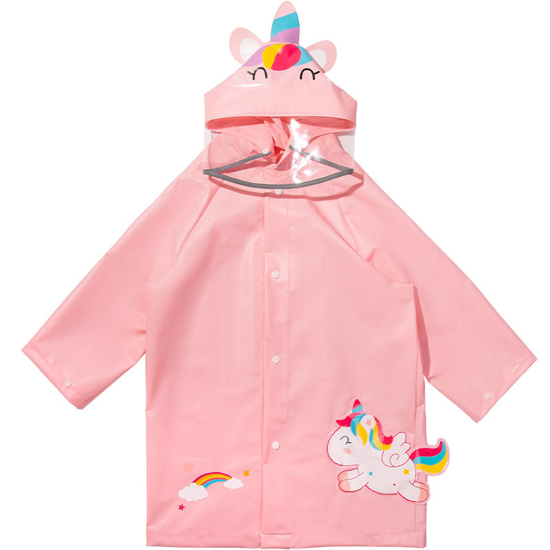 Outdoor Thickened Portable Girls Boys Poncho Customizable Kids Rain Coat Set Children Raincoats