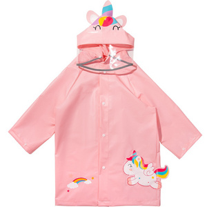 Outdoor Thickened Portable Girls Boys Poncho Customizable Kids Rain Coat Set Children Raincoats