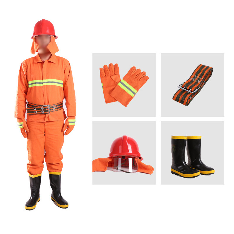 Firefighting 5-piece Firefighter Fireman Jacket Fire Pants Training Uniforms Protection Suits