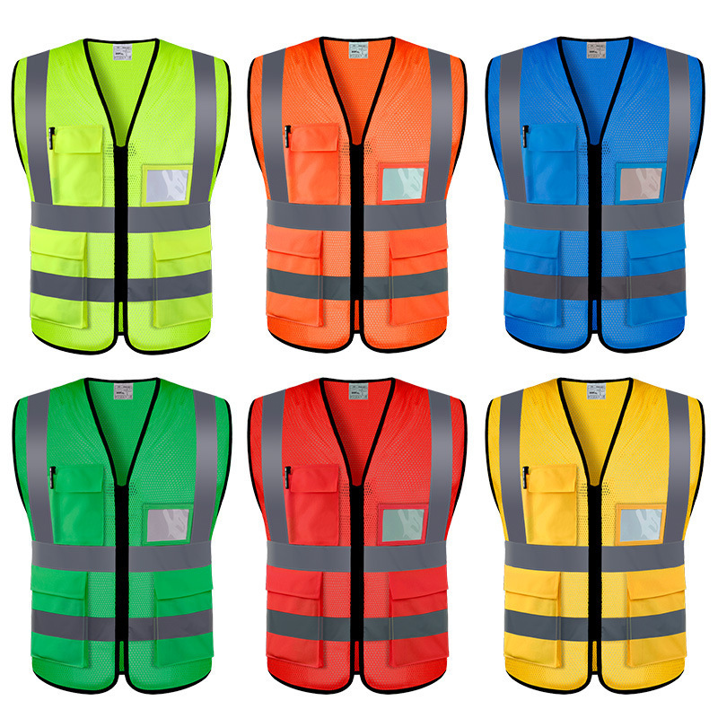 Wholesale Hi Vis Safety Vest Custom Color Mesh Fabric Workwear Security Other Uniform Reflective Warning Workwear Vest