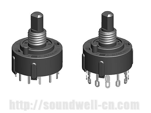 26mm 2-12 Positions Rotary Switch RS26 Rotary Route Switch