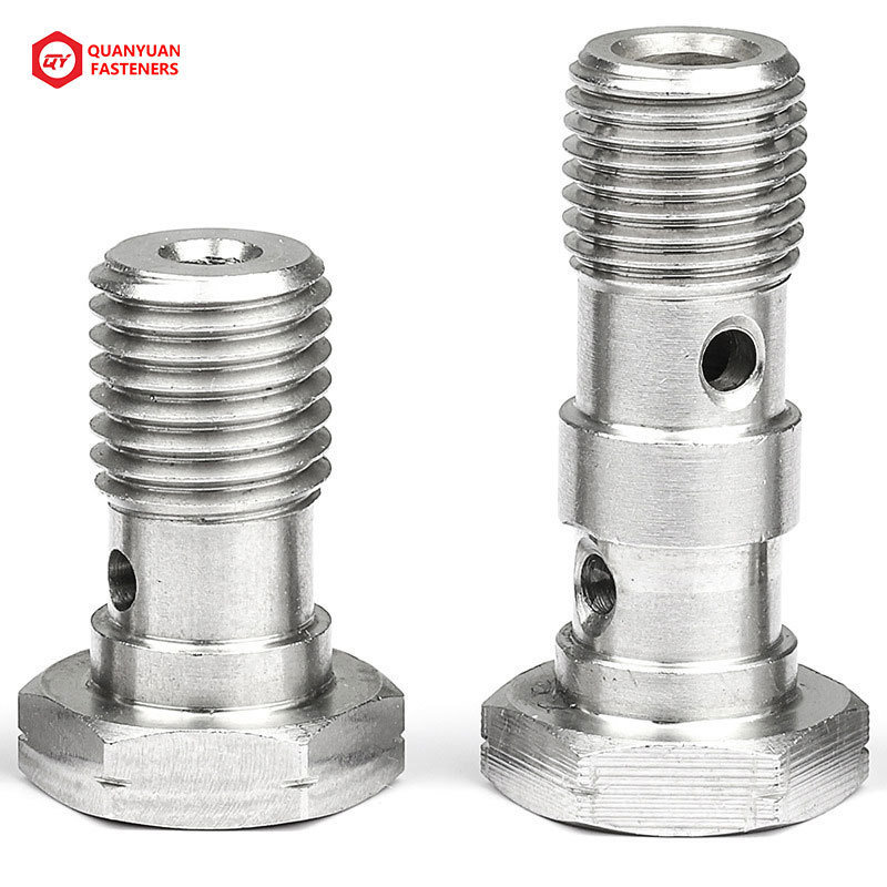 hex head stainless steel single hole m10x1.25 banjo bolts