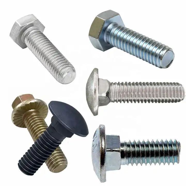 Hex flange bolts Supply screw bolts Din 931 Din 933 m8x40  stainless T-head hex head flange carriag Thread nut Bolt screw