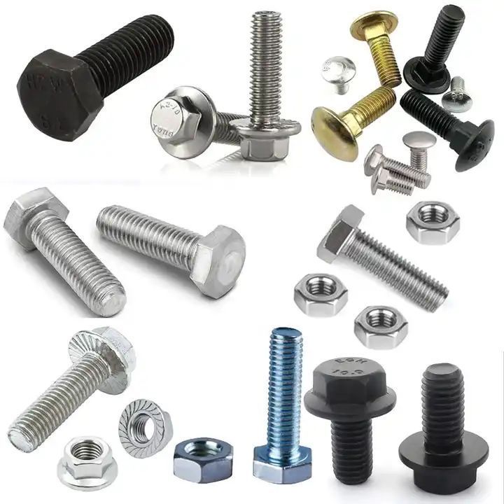 Hex flange bolts Supply screw bolts Din 931 Din 933 m8x40  stainless T-head hex head flange carriag Thread nut Bolt screw