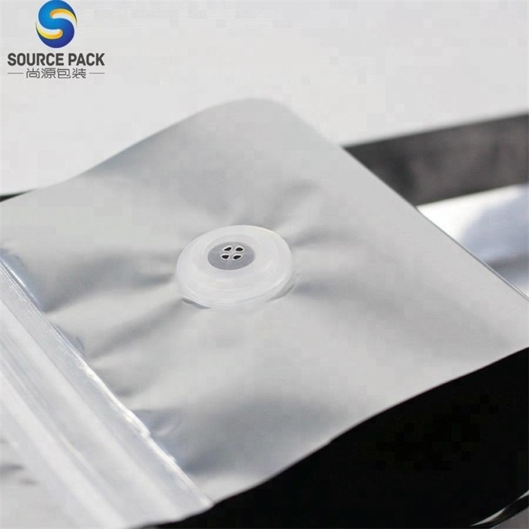 Custom Printed Kraft Aluminum Foil Valve Coffee Bag with Zipper