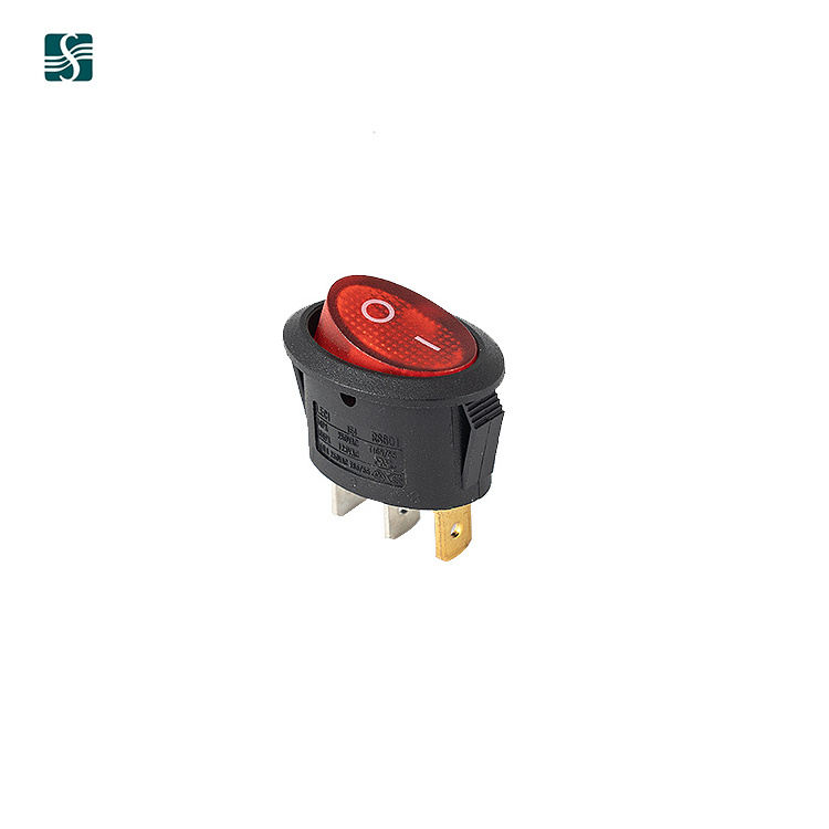 Customized Wholesale Durable Marine Rocker Switch Round Rocker Switch 3 Pins 2 Positions On Off Rocker Switch