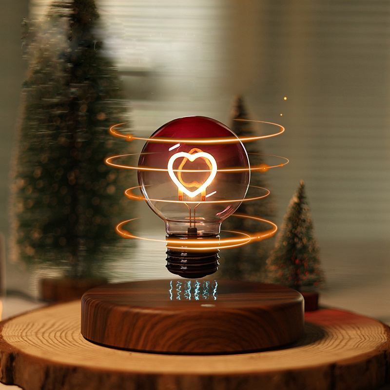 LED Magnetic Levitation Light Bulb with Touch Control Rotating Night Light Emitting Comforting Glow