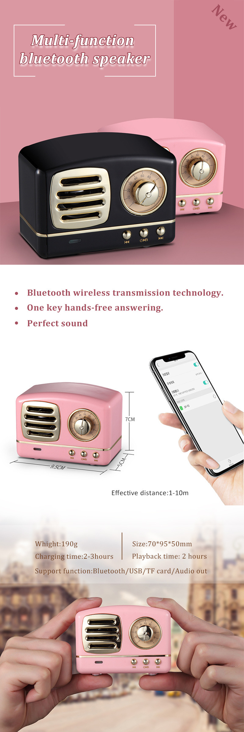 A New Retro BT Speaker For Portable Mobile Phone Subwoofer ...