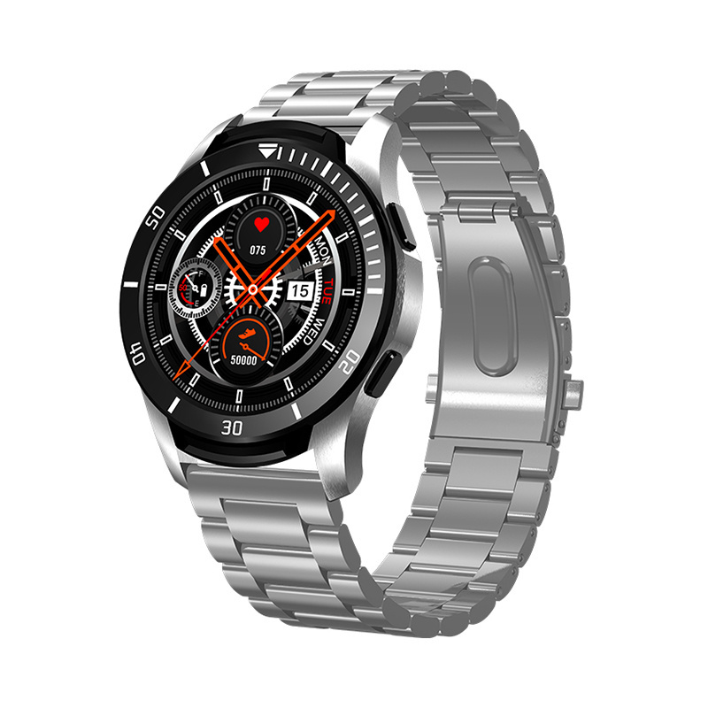 Full-Circle Full-Touch Solid Steel Band Men'S And Women'S Business With Always-On Dial Display Metal Ce Rohs Smart Watch