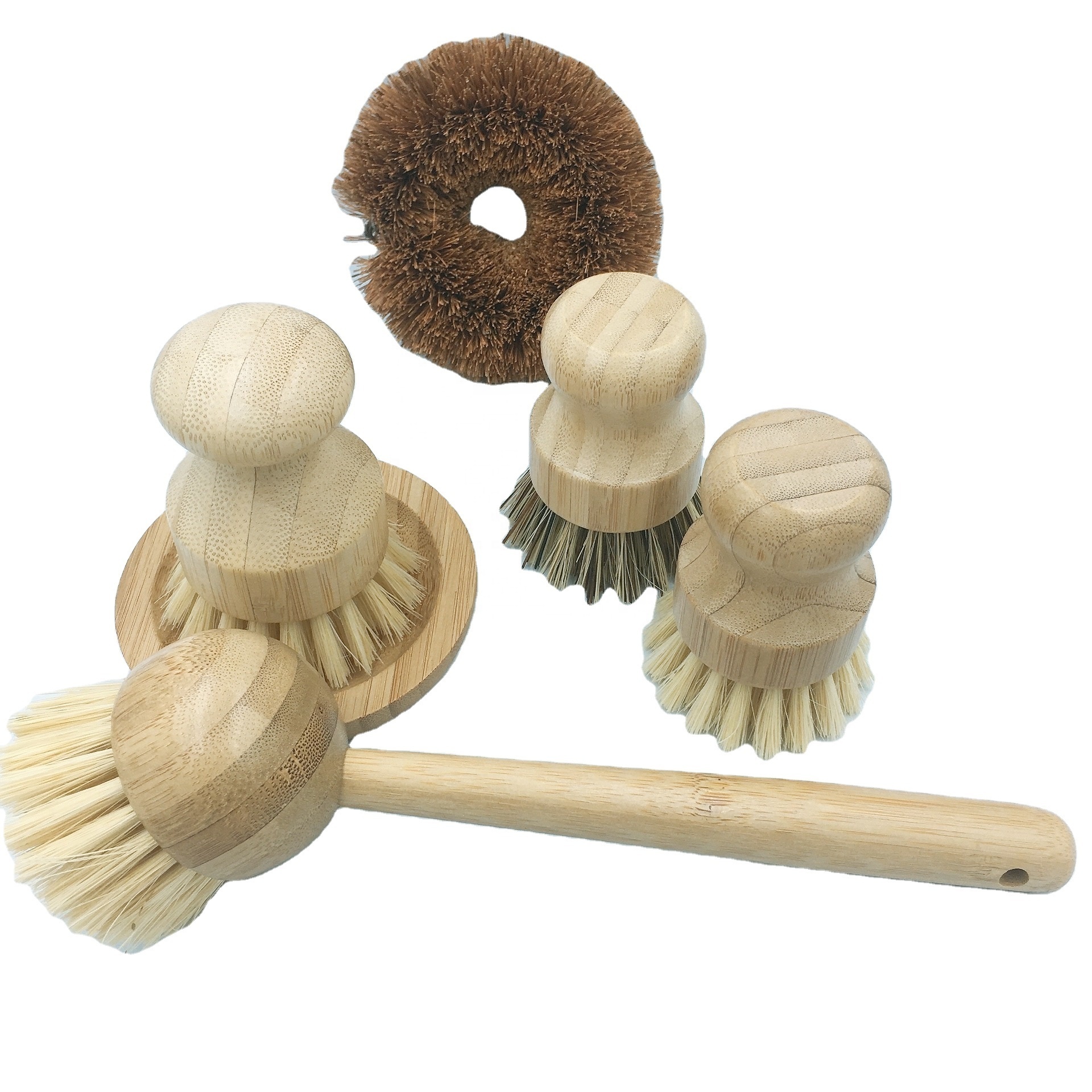 refill brush head kitchen cleaner natural tampico fibre beech wood dish brush palm bowl brushes