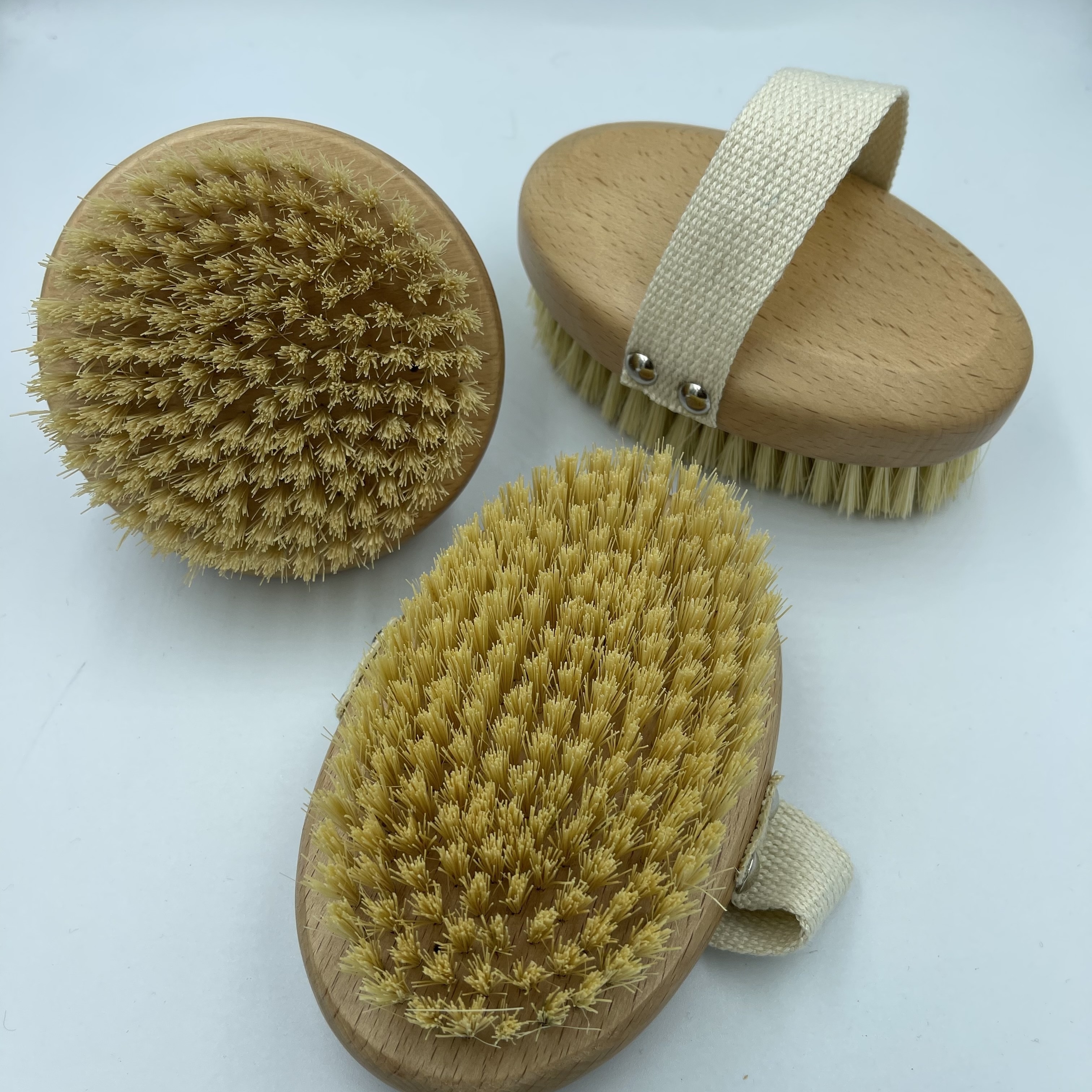 Double Sided Boar Hair Wooden Shower Foot Scrubber Brush Bath Scrubbing Brush With Pumice Stone