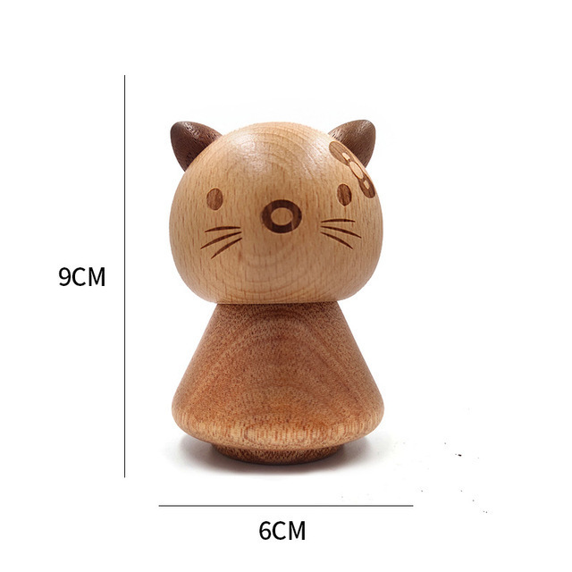 Nordic Wooden toothpick holder creative cute decoration ornaments Pure handmade solid wood toothpick box