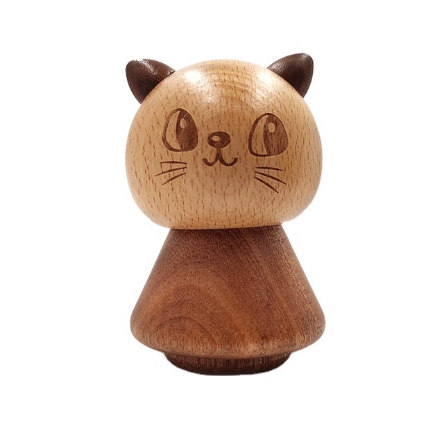 Nordic Wooden toothpick holder creative cute decoration ornaments Pure handmade solid wood toothpick box